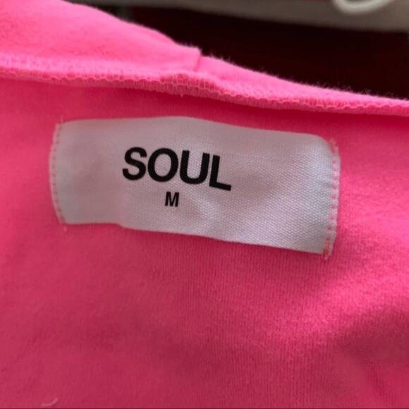 Soul by SoulCycle hot pink bike exclusive hoodie oversized cropped size medium - Picture 4 of 6